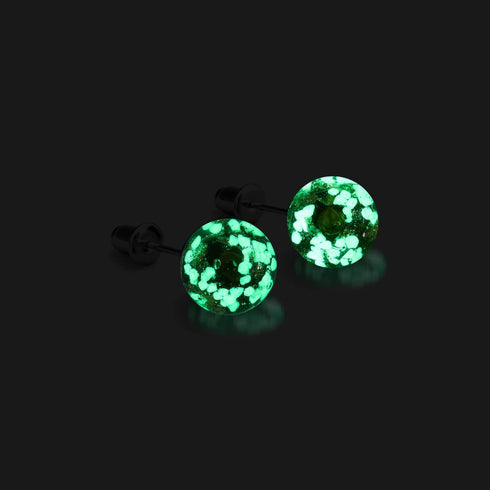 Merlot | .925 Sterling Silver | Firefly Glass Stud Earrings